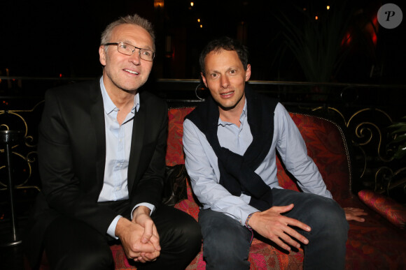 Laurent Ruquier, Marc-Olivier Fogiel - Soirée de lancement du livre "Radiographie" de Laurent Ruquier au Buddha-Bar à Paris, le 16 juin 2014. 