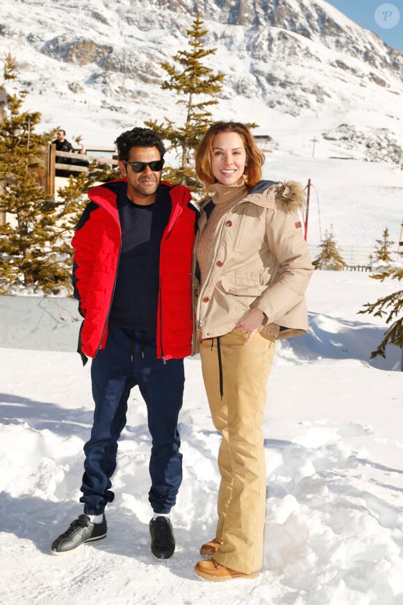 Jamel Debbouze et sa femme Mélissa Theuriau lors du 20ème Festival du film de comédie à l'Alpe d'Huez, France, le 20 janvier 2017. © Christophe Aubert via Bestimage