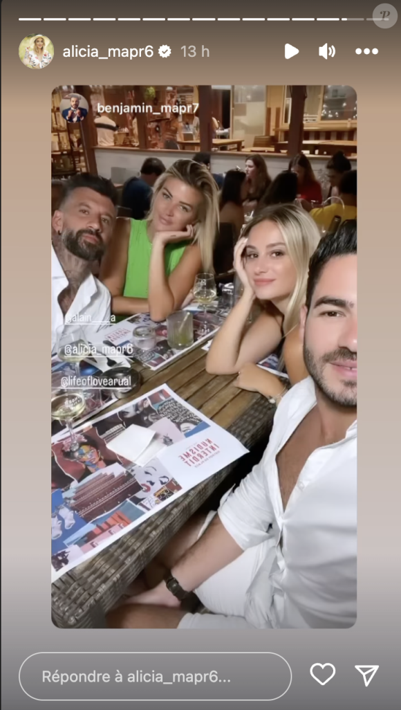Alicia ("Mariés au premier regard") avec ses amis dans le sud de la France. Instagram