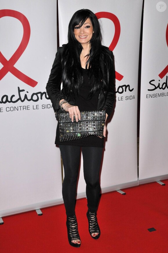Emilie de Secret Story à la soirée de lancement du Sidaction 2010, le 3 mars, au Casino de Paris.