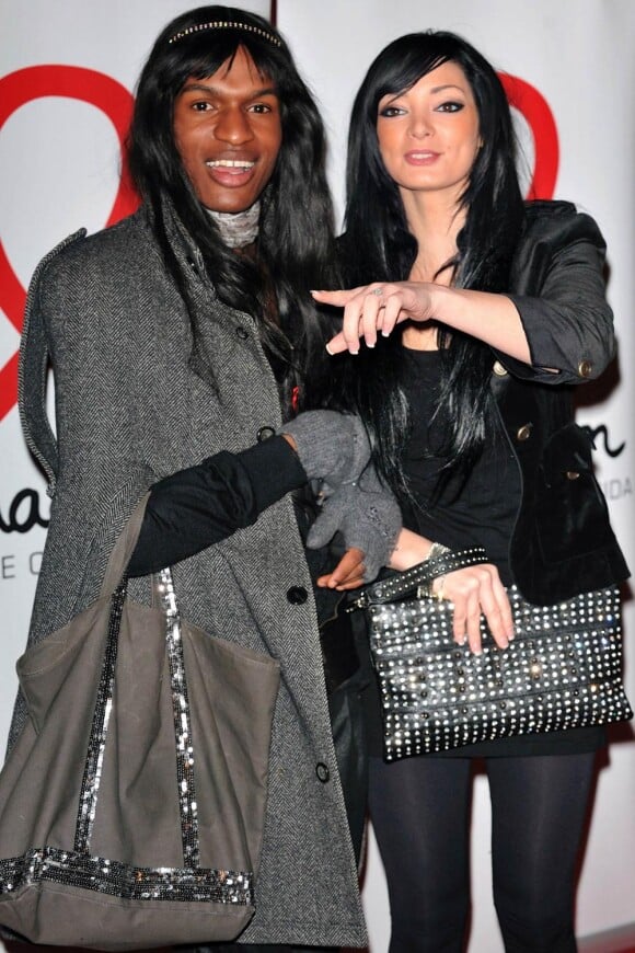 Emilie et FX à la soirée de lancement du Sidaction 2010, le 3 mars, au Casino de Paris.