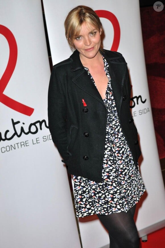 Justine Fraioli à la soirée de lancement du Sidaction 2010, le 3 mars, au Casino de Paris.