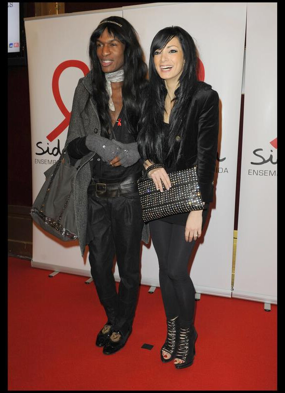 FX et Emilie à la soirée de lancement du Sidaction 2010, le 3 mars, au Casino de Paris.