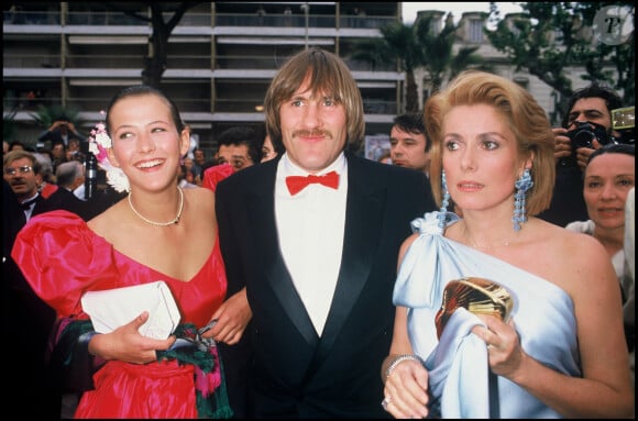 Gérard Depardieu, Catherine Deneuve et Sophie Marceau au Festival de Cannes pour le film Fort Saganne en 1984