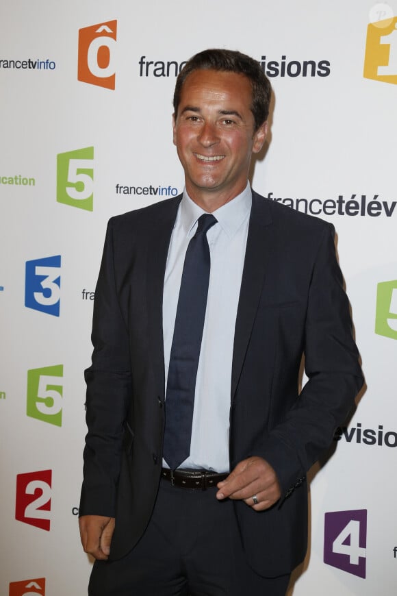 Nathanaël de Rincquesen lors de la conférence de presse de rentrée de France Télévisions au Palais de Tokyo à Paris, le 26 août 2014.