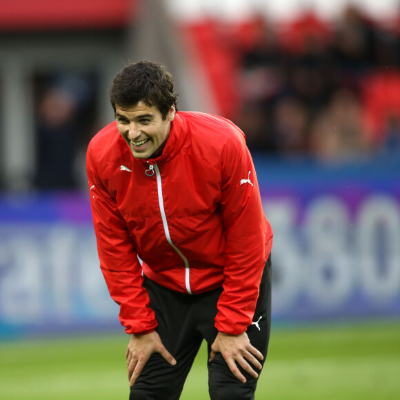 Yoann Gourcuff - People au match de football "PSG - Rennes" au Parc des Princes à Paris. Le 29 avril 2016 © Cyril Moreau / Bestimage 