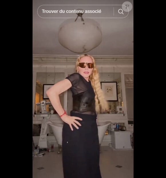 Madonna réapparaît sur TikTok après avoir été hospitalisée pour "une grave infection bactérienne". Le 27 juillet 2023.