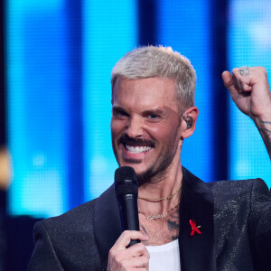 Exclusif - M.Pokora - Enregistrement de l'émission "Les 50 ans du Disco, les stars chantent pour le Sidaction" au Dôme de Paris, France, le 15 mars 2023, diffusée le 25 mars sur France 2. © Guirec-Moreau/Bestimage