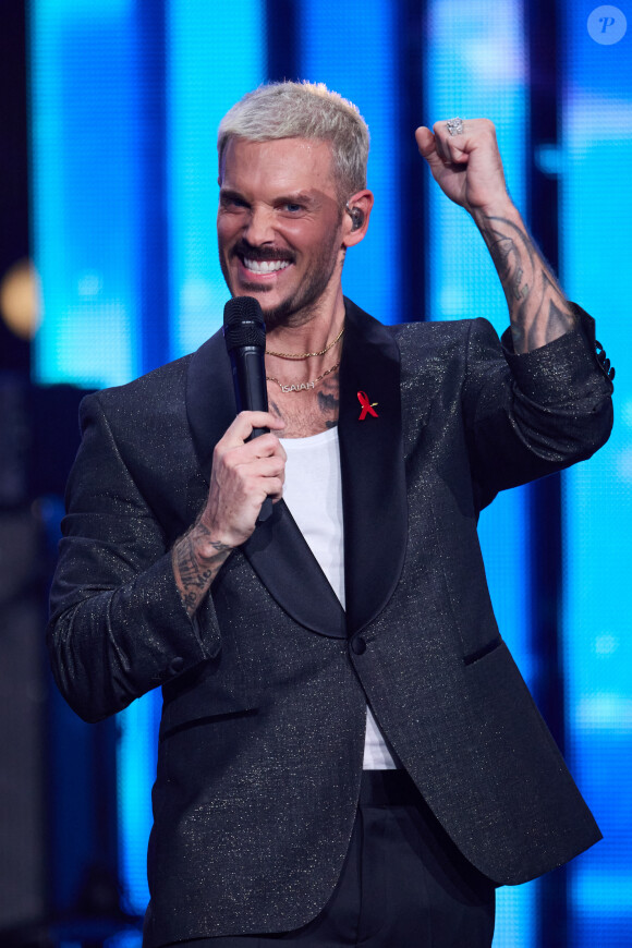 Exclusif - M.Pokora - Enregistrement de l'émission "Les 50 ans du Disco, les stars chantent pour le Sidaction" au Dôme de Paris, France, le 15 mars 2023, diffusée le 25 mars sur France 2. © Guirec-Moreau/Bestimage