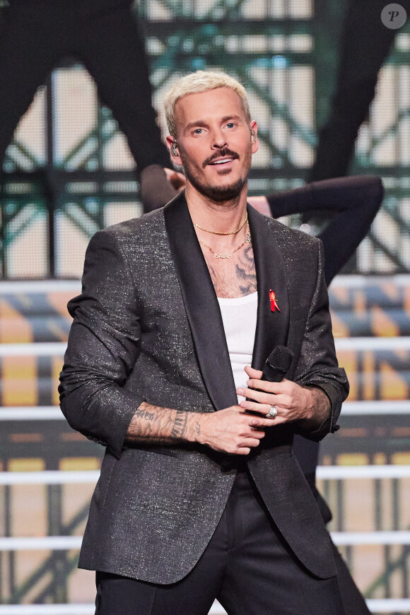 Exclusif - M.Pokora - Enregistrement de l'émission "Les 50 ans du Disco, les stars chantent pour le Sidaction" au Dôme de Paris, France, le 15 mars 2023, diffusée le 25 mars sur France 2. © Guirec-Moreau/Bestimage 