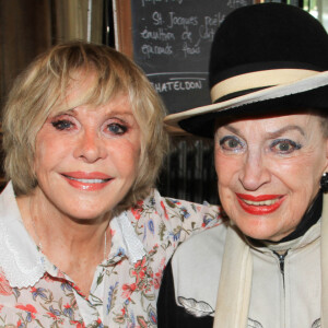 Exclusif - Sophie Darel et Geneviève de Fontenay - Déjeuner à la brasserie Les Fontaines à Paris. Le 9 juillet 2020 © Baldini / Bestimage