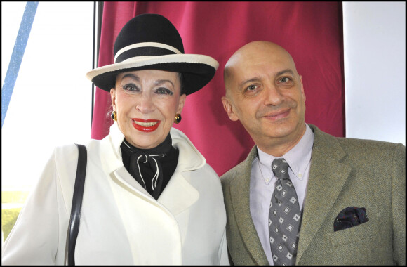 Geneviève de Fontenay avec son fils Xavier - 90ème Prix d'Amérique Marionnaud à l'hippodrome de Vincennes.