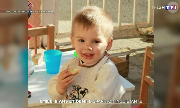 Le petit Emile S. s'est échappé du jardin de ses grands-parents il y a presque un mois.
Capture TF1 d'Émile