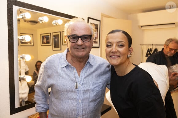 Exclusif - Gérard Presgurvic, Camille Lellouche - Camille Lellouche se produit sur la scène du Festival de Ramatuelle, le 6 août 2023 © Cyril Bruneau / Bestimage