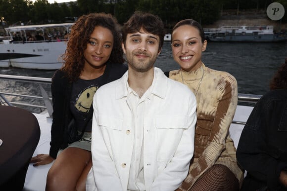 Exclusif - Jenaye Noah et Eleejah Noah avec leur frère Tomathy Stewart-Whyte lors de la soirée d'anniversaire de Joalukas Noah, fils de Yannick Noah et Isabelle Camus, pour ses 18 ans à Paris le 10 juin 2022. © Cyril Moreau / Bestimage