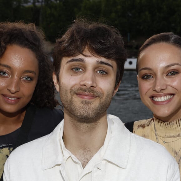 Exclusif - Jenaye Noah et Eleejah Noah avec leur frère Tomathy Stewart-Whyte lors de la soirée d'anniversaire de Joalukas Noah, fils de Yannick Noah et Isabelle Camus, pour ses 18 ans à Paris le 10 juin 2022. © Cyril Moreau / Bestimage