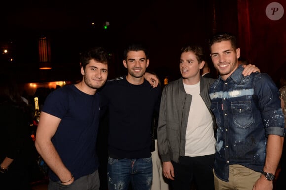 Tximista Lizarazu, Enzo Zidane et Luca Zidane - A l'occasion des 20 ans de la victoire de l'équipe de France, les bleus 98 se sont rendus à un dîner organisé au Buddha Bar avec tous les joueurs et leur famille le 11 juin 2018. © Rachid Bellak/Bestimage