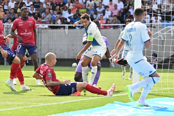 Wissam Ben Yedder et Vanderson (monaco) - Match Clermont Vs Monaco à Clermont-Ferrand - match de football de Ligue 1 Uber Eats le 13 août 2023. Frederic Chambert / Panoramic / Bestimage 