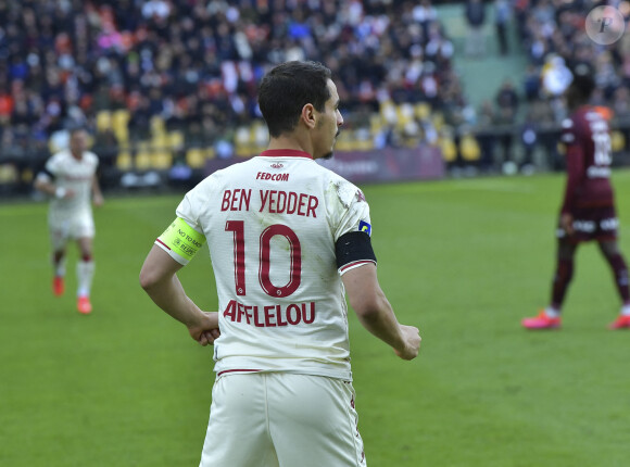 Il a été placé sous contrôle judiciaire et a dû "s'acquitter d'une caution de 900 000 euros"
But et joie de Ben Yedder Wissam (AS Monaco) - Match de Ligue 1 Uber Eats "Metz - Monaco (1-2)" au stade Saint-Symphorien, le 3 avril 2022. 