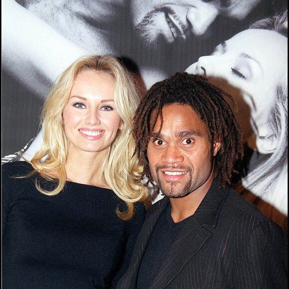 Adriana Karembeu et son mari Christian Karembeu - Lancement des parfums Yin et Yang produits par la maison Fath Paris au Stade de France.