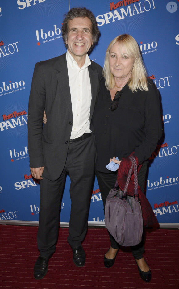 Gerard Leclerc et sa femme Julie - Generale du Spectacle "Spamalot" a Bobino a Paris le 3 octobre 2013. 