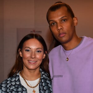 Coralie Barbier a rendu un bel hommage au travail de son mari ce mercredi. 
Exclusif - Stromae avec sa femme Coralie Barbier en backstage de la 38ème cérémonie des Victoires de la musique à la Seine musicale de Boulogne-Billancourt, France. © Moreau-Veren/Bestimage 