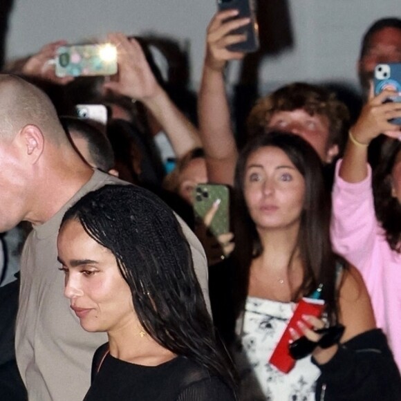 Exclusif - Channing Tatum et Zoe Kravitz main dans la main au dîner de la répétition du Mariage de Margaret Qualley (fille d'A. MacDowell) et Jack Antanoff à Beach Haven, États Unis le 18 Août 2023. 
