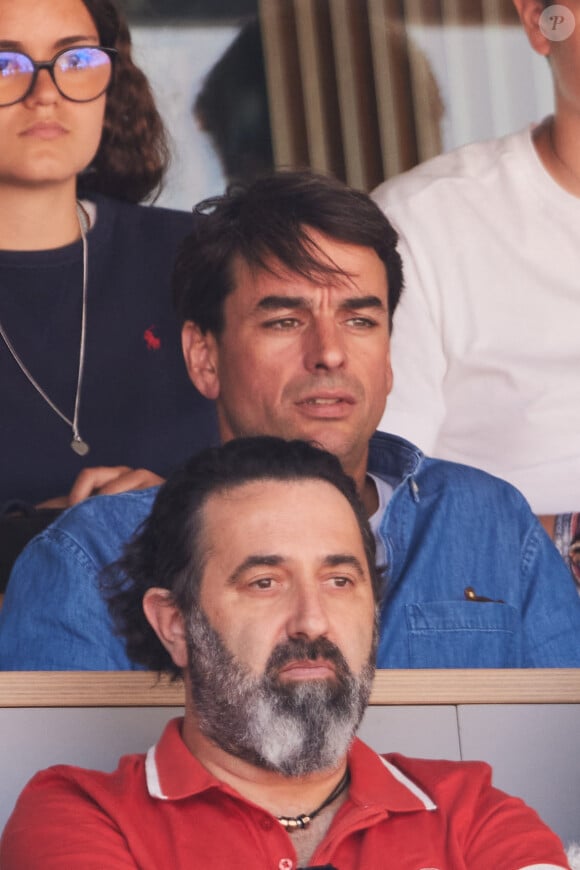 Julian Bugier en tribunes lors des Internationaux de France de tennis de Roland Garros 2023 à Paris, France, le 2 juin 2023. © Moreau-Jacovides/Bestimage