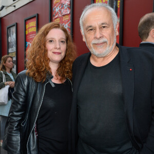 Francis Perrin et sa femme Gersende - Générale de la pièce "Ça coule de source" écrite par L. M. Colla au théâtre de la Gaîté-Montparnasse à Paris, le 30 mai 2017. © Coadic Guirec/Bestimage 