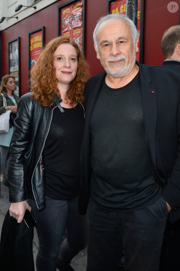 Francis Perrin et sa femme Gersende - Générale de la pièce "Ça coule de source" écrite par L. M. Colla au théâtre de la Gaîté-Montparnasse à Paris, le 30 mai 2017. © Coadic Guirec/Bestimage 