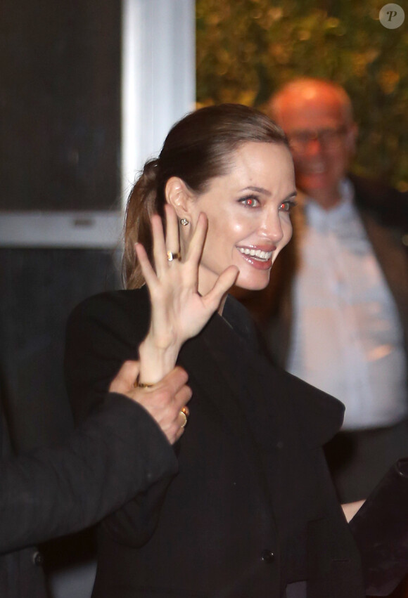 Brad Pitt et Angelina Jolie vont diner au restaurant Il Vino d'Enrico Bernardo, le restaurant du meilleur sommelier du monde (la veille de l'anniversaire d'Angelina), avant de se rendre au club "Le Silencio" a Paris, le 3 juin 2013. 