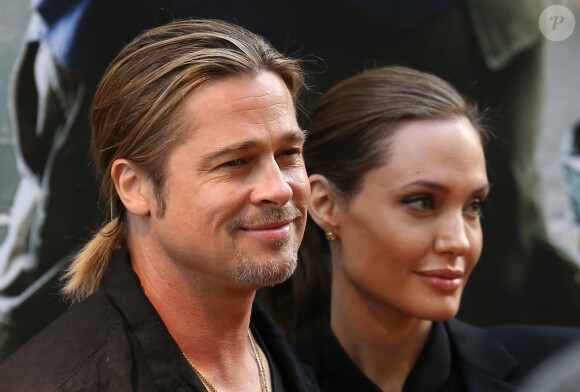 Brad Pitt et Angelina Jolie à l'arrivée pour l'avant-première du film "World War Z" à Paris le 03/06/2013 