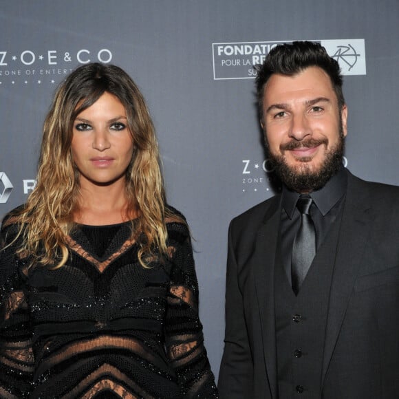 Michaël Youn et sa compagne Isabelle Funaro - Dîner de gala au profit de la Fondation ARC pour la recherche contre le cancer du sein à l'hôtel Peninsula à Paris.