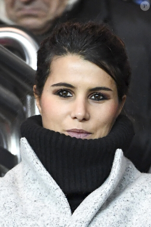 Karine Ferri - Karine Ferri encourage son compagnon Yoann Gourcuff lors du match Psg-Rennes au Parc des Princes à Paris le 6 novembre 2016. (victoire 4-0 du Psg) © Pierre Perusseau/Bestimage 