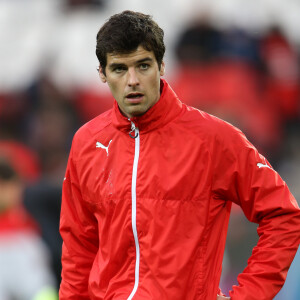 Yoann Gourcuff - People au match de football "PSG - Rennes" au Parc des Princes à Paris. Le 29 avril 2016 © Cyril Moreau / Bestimage 