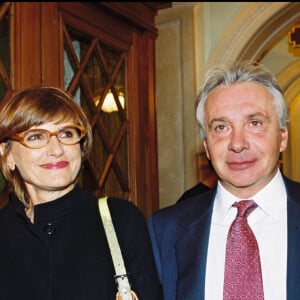 Michel Sardou et sa femme Anne-Marie Périer au théâtre (archive)