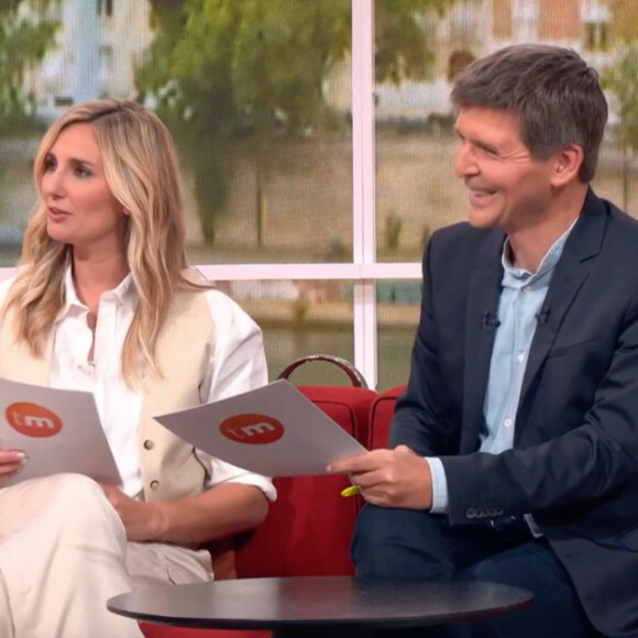 Thomas Sotto et Marie Portolano sur le plateau de Télématin.