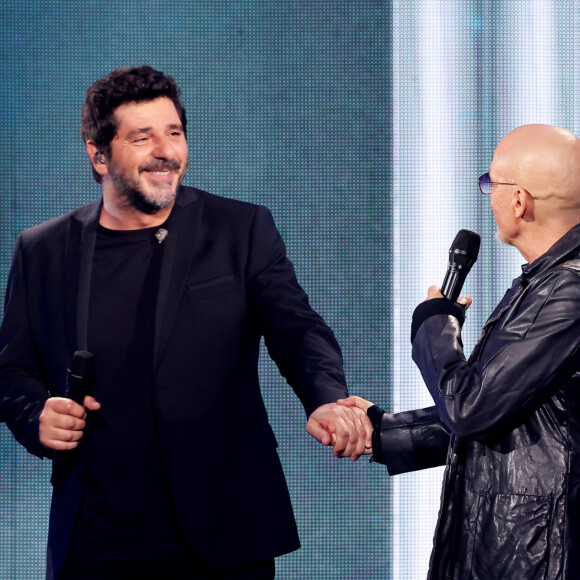 Exclusif -Patrick Fiori et Florent Pagny - Enregistrement de l'émission "Avec Florent, tout le monde ELA" à La Seine Musicale à Paris, diffusée le 1er septembre à 21h10 sur TF1 © Cyril Moreau-Dominique Jacovides / Bestimage 