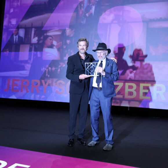 Guillaume Canet et Jerry Schatzberg lors de la cérémonie d'ouverture du 49ème Festival du Cinema Americain de Deauville, France, le 1er septembre 2023. © Denis Guignebourg/Bestimage 