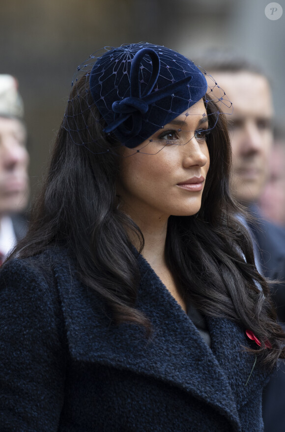 Meghan Markle, duchesse de Sussex, assiste au 'Remembrance Day', une cérémonie d'hommage à tous ceux qui sont battus pour la Grande-Bretagne, à Westminster Abbey, le 7 novembre 2019. 