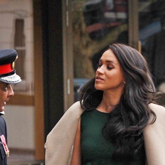 Le prince Harry, duc de Sussex, et Meghan Markle, duchesse de Sussex, arrivent à la cérémonie "Wellchild Awards" au Royal Lancaster Hotel à Londres, le 15 octobre 2019. 