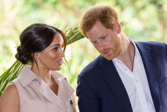 Le prince Harry, duc de Sussex et Meghan Markle, duchesse de Sussex lors d'une réception à Johannesburg le 2 octobre 2019.