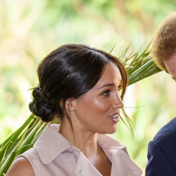 Le prince Harry, duc de Sussex et Meghan Markle, duchesse de Sussex lors d'une réception à Johannesburg le 2 octobre 2019.