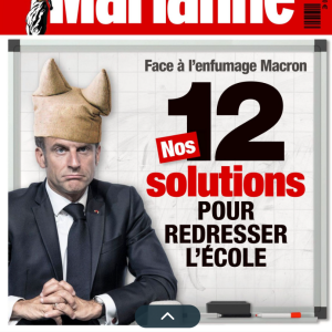 Couverture du magazine Marianne paru le jeudi 7 septembre 2023.