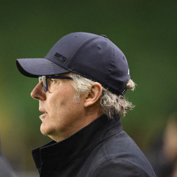 Laurent Blanc - entraineur (OL) Antoine Kombouare - entraineur (Nantes) - Demi Finale de la Coupe de France "Nantes - Lyon (1-0)" au stade de la Beaujoire, le 5 avril 2023. 