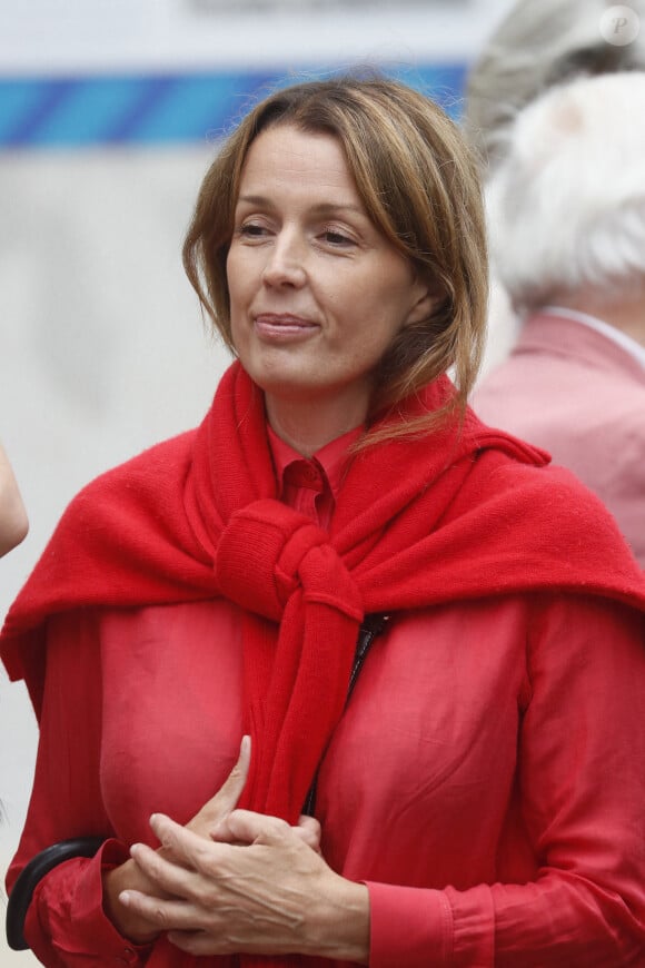 Amandine Cornette de Saint-Cyr - Arrivées à la messe à l'intention de Pierre Cornette de Saint-Cyr en l'église Saint-Germain-des-Près à Paris. Le 12 septembre 2023