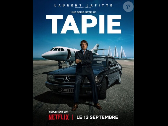 Laurent Lafitte dans la série Tapie, sur Netflix.