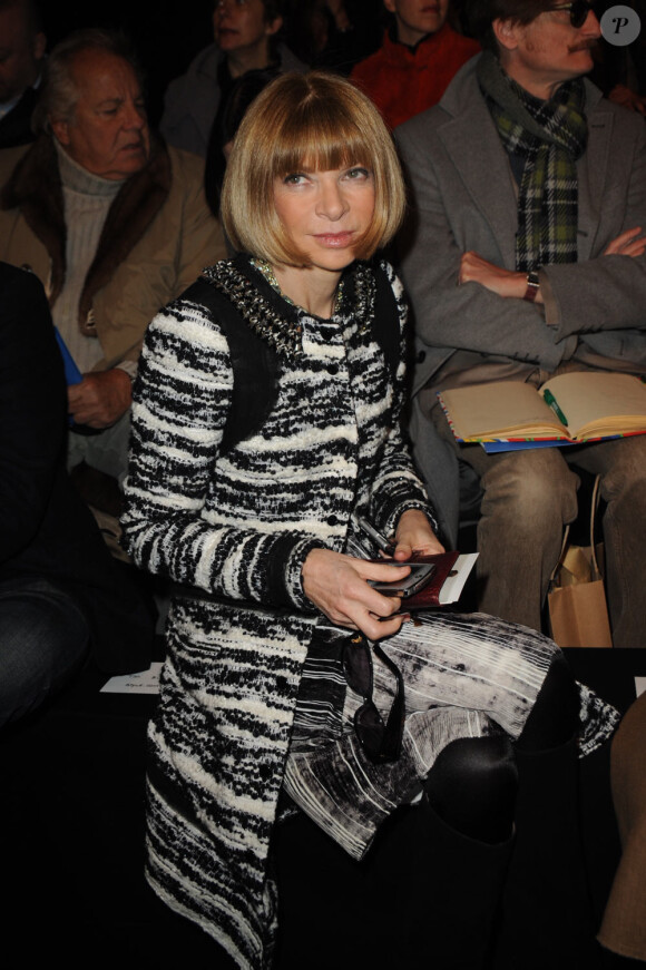 Anna Wintour au défilé de Lagerfeld (7 mars 2010)