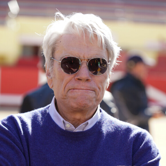 Bernard Tapie à Saintes-Maries-de-la-Mer pour le départ du Tour de la Provence. Le 14 février 2019 © Stéphanie Gouiran / Panoramic / Bestimage