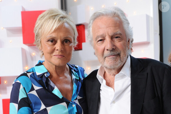 Muriel Robin et Pierre Arditi ont répondu présents.
Exclusif - Muriel Robin et Pierre Arditi - Enregistrement de l'émission "Vivement dimanche" au studio Gabriel, présentée par M.Drucker, diffusée sur France 3 le 17 septembre 2023. © Guillaume Gaffiot / Bestimage 